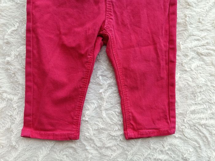 Pantalon style jeans avec ceinture Fille 12 mois Obaïbi - photo numéro 4