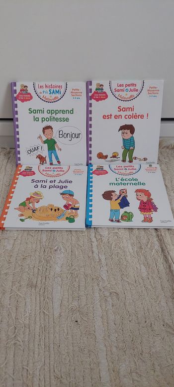 Lot de 4 livres Les petits Sami et Julie maternelle 3-5 ans