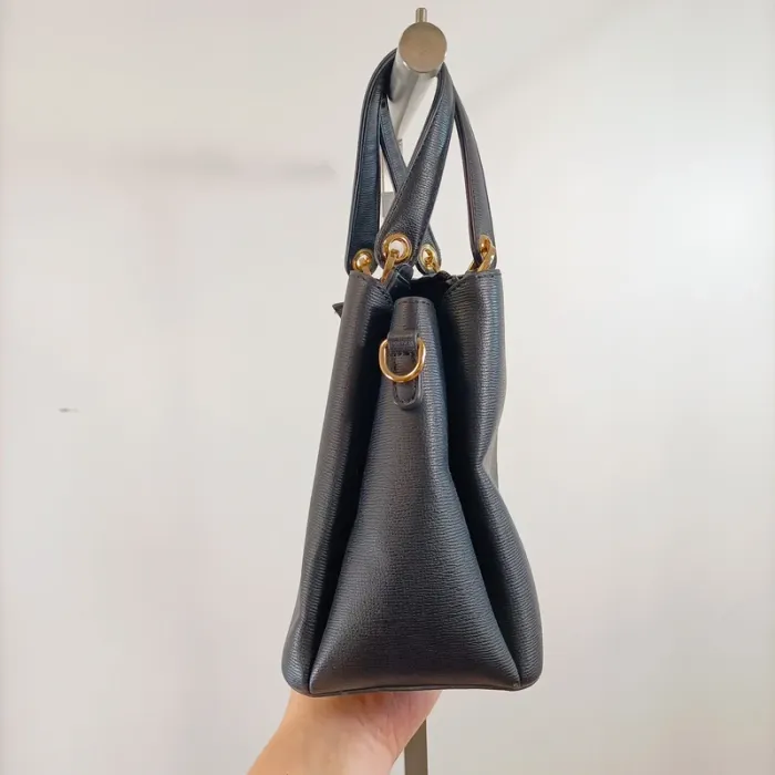 Sac noir Gallantry Paris porté main/fépaule zippé à anses rigides S039 - photo numéro 8