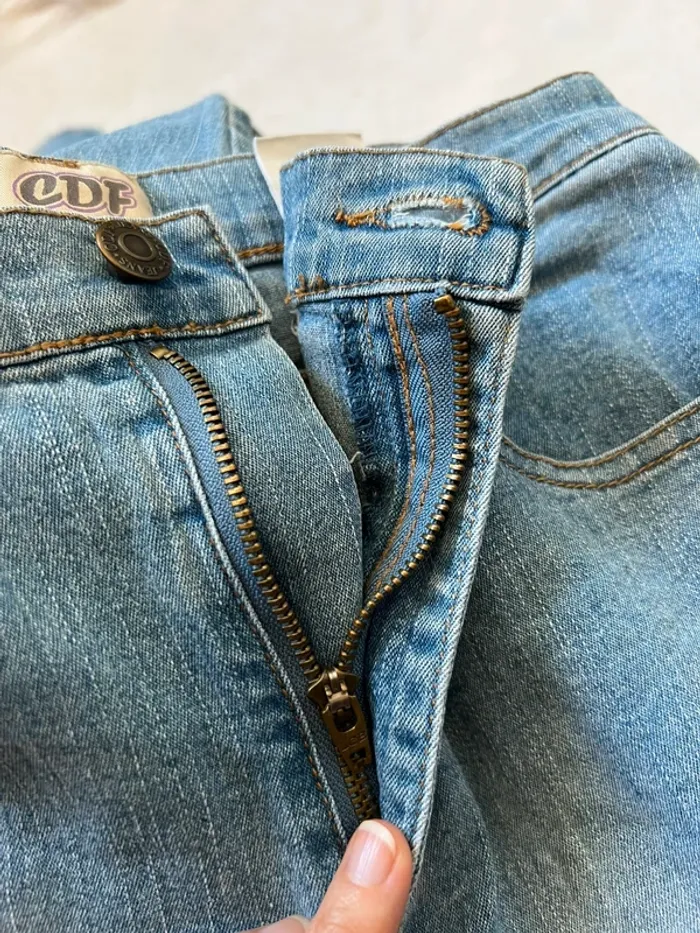 Jeans évasé y2k denim Bratz années 2000 vintage - Taille S - photo numéro 6