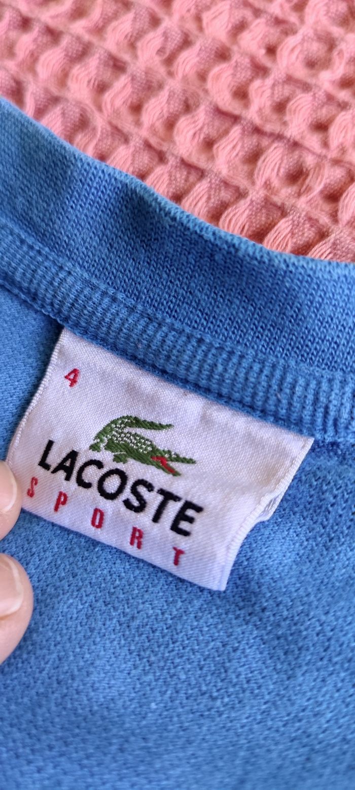 T-shirt bleu Lacoste - photo numéro 3