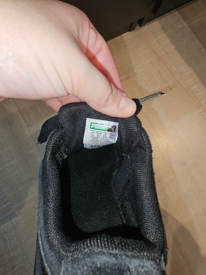 🖤 baskets puma suede noir enfant taille 31 lacets ruban sneakers junior fille garcon streetwear 🖤 - photo numéro 6