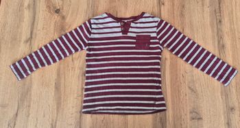 T-shirt okaidi gris et rouge 