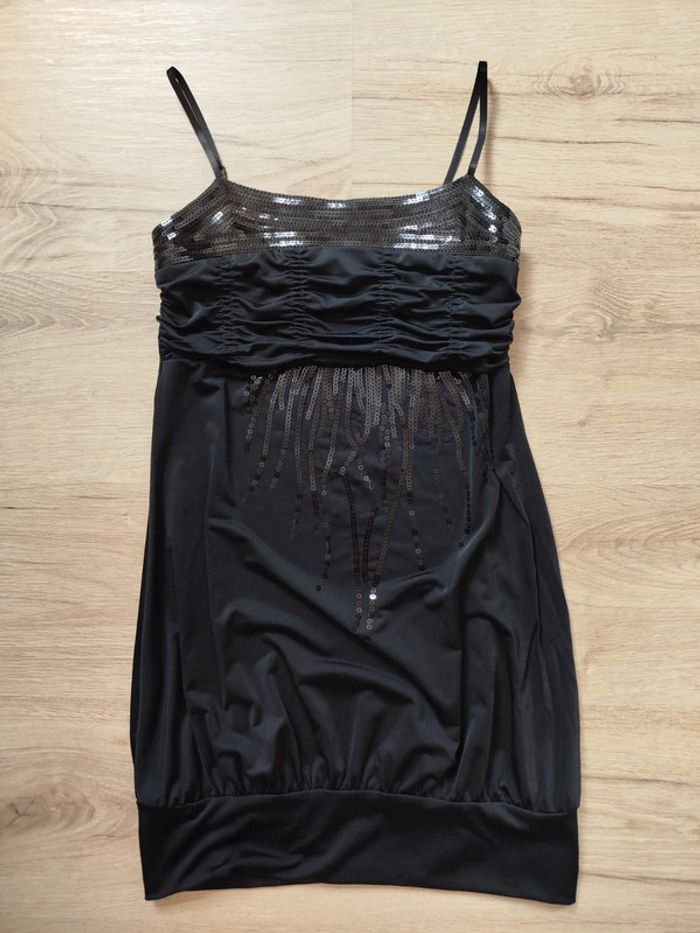 Débardeur noir à strass taille 36