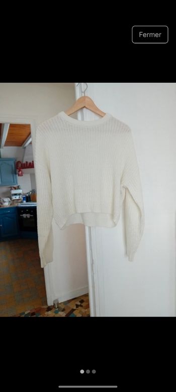 Pull blanc femme taille S