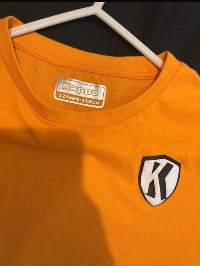T-shirt jaune/orange neuf 12 ans Kappa - photo numéro 3