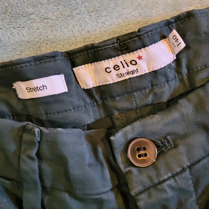 Chino Stretch vert 👖 Celio Straight - Taille 40 - photo numéro 4