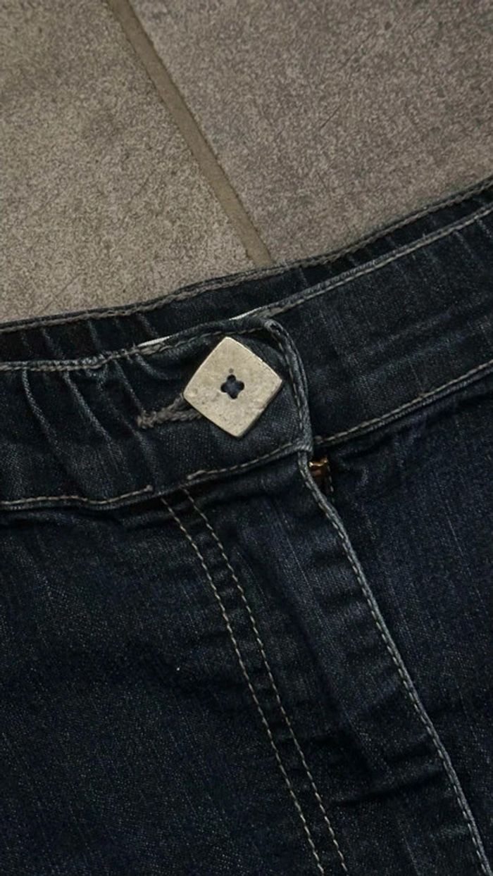 💫 Sublime jeans pantacourt Christine Laure en parfait état marine T 42 44 une pépite - photo numéro 6