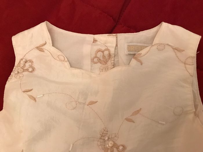 Robe de cérémonie sans manche Crème - photo numéro 4