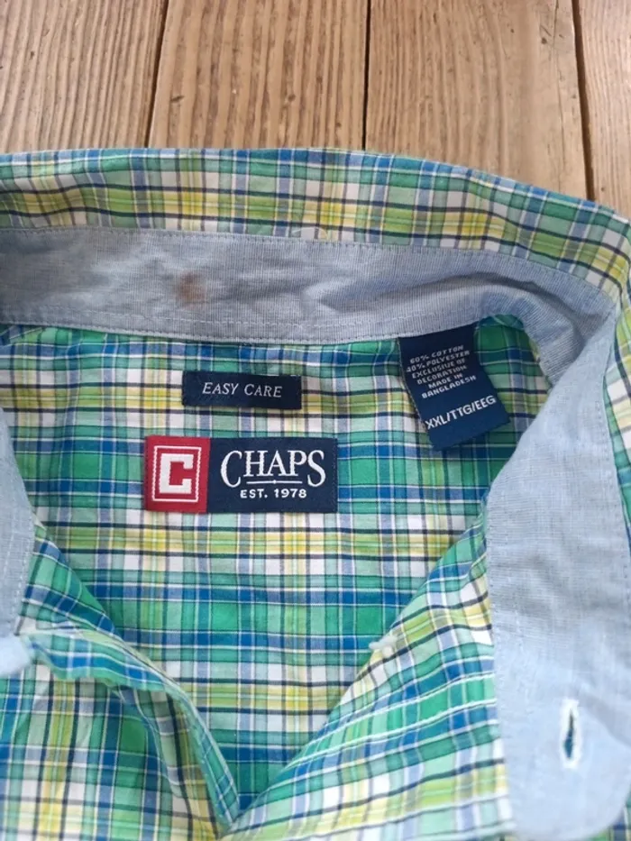 Chemise chaps manche courte verte XXL - photo numéro 5