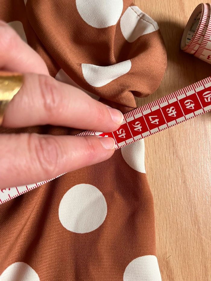 Jolie robe chic mi-saison marron à pois blancs T. L femme neuve avec étiquette - photo numéro 13