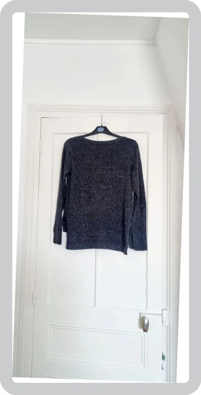 Pull gris brillant S h&m avec laine 36 - photo numéro 6