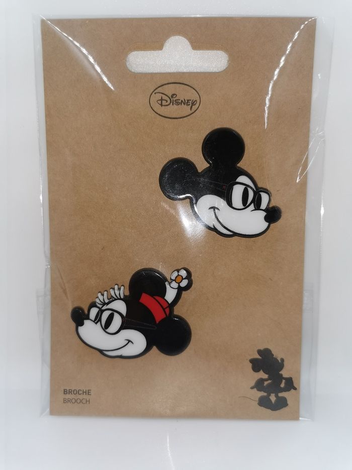 MICKEY & MINNIE : 2 BROCHES DISNEY