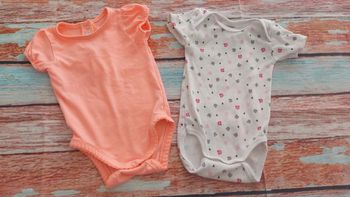 Lot de 2 bodies manches courtes 6 mois fille