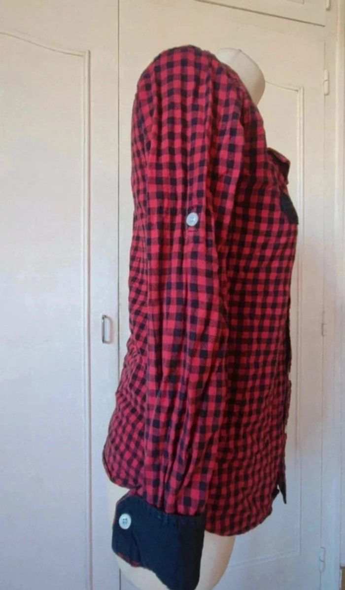 chemise Guess à carreaux tartan manches longues fille ado 12 ans - photo numéro 5