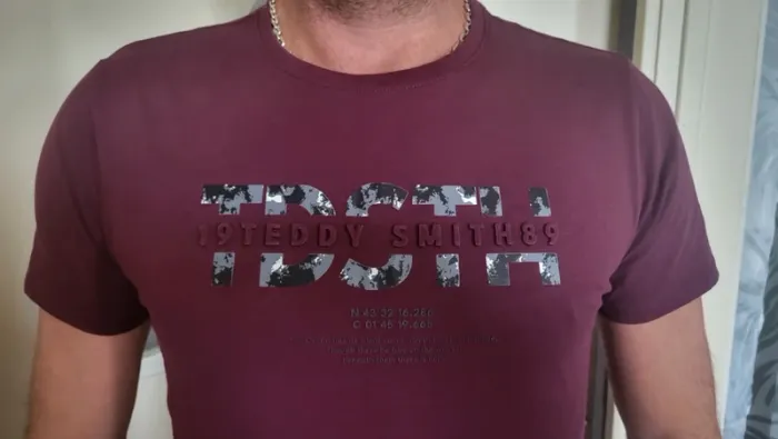 Tee-shirt Teddy Smith L bordeau - photo numéro 2