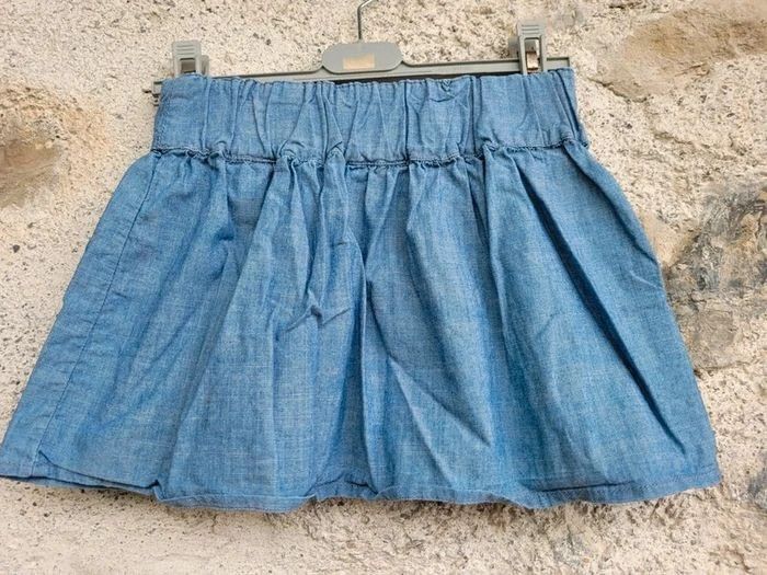 Superbe jupe en coton couleur jeans Creeks taille 8 ans - photo numéro 2
