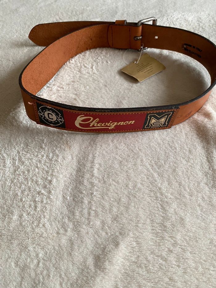 Ceinture Chevignon vintage en cuir marron taille 70 - photo numéro 4