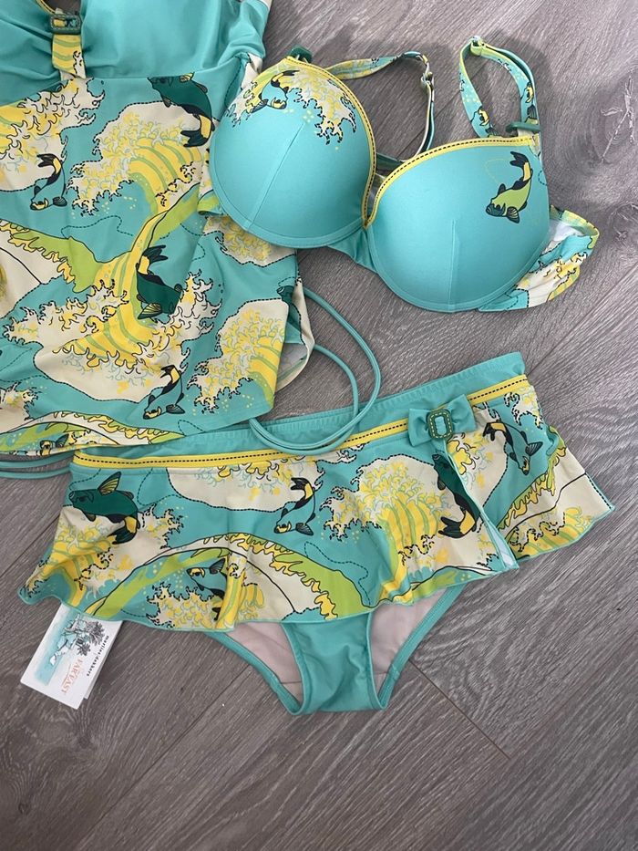 💚🩵Ensemble maillot de bain 3 pièces de la marque Marlies Dekkers🩵💚 - photo numéro 2