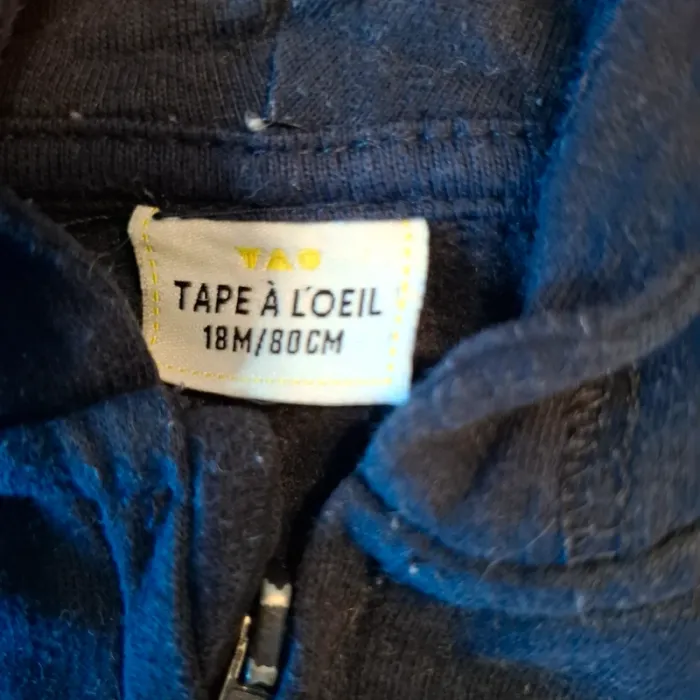 Gilet zippé 18 mois tape à l'œil - photo numéro 3