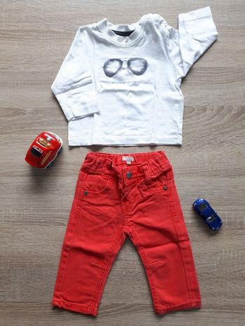 Ensemble  pantalon t shirt manches longues 6 mois grain de blé