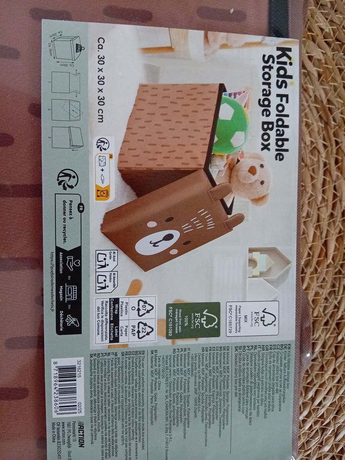Boite de rangement pliable pour enfant - photo numéro 3