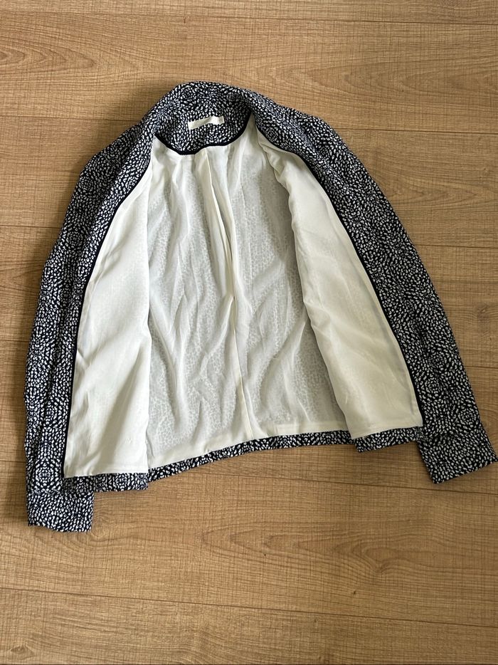 Blazer bleu marine et blanc See U Soon taille 2 TBE - photo numéro 8