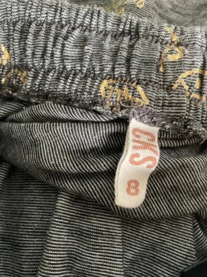 Ensemble fille CKS 8 ans t-shirt + jupe gris doré - photo numéro 6