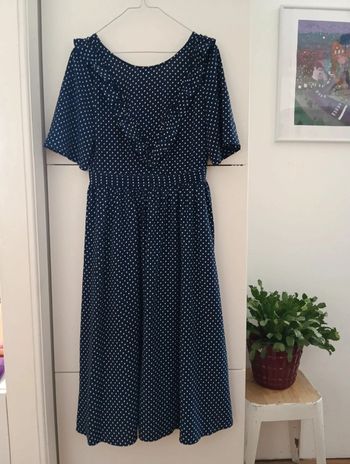 Robe bleu foncé à pois FRNCH taille M