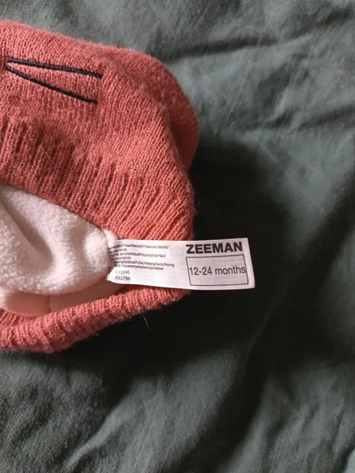 Bonnet chat bébé fille 6/12 mois - photo numéro 3