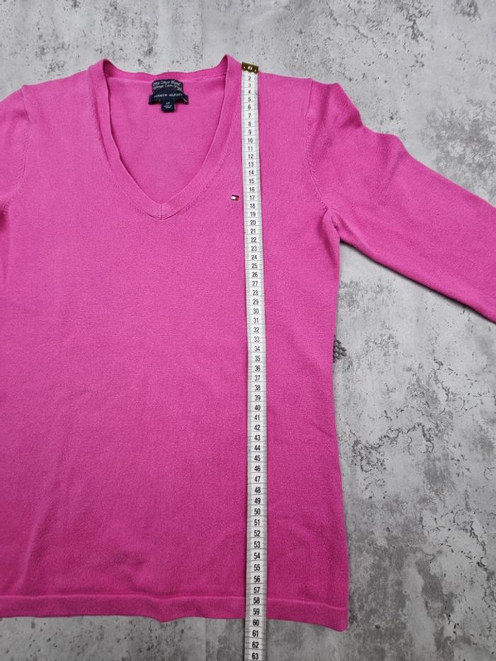 Pull col V Tommy Hilfiger fuschia – Taille S/36 Femmes - photo numéro 7