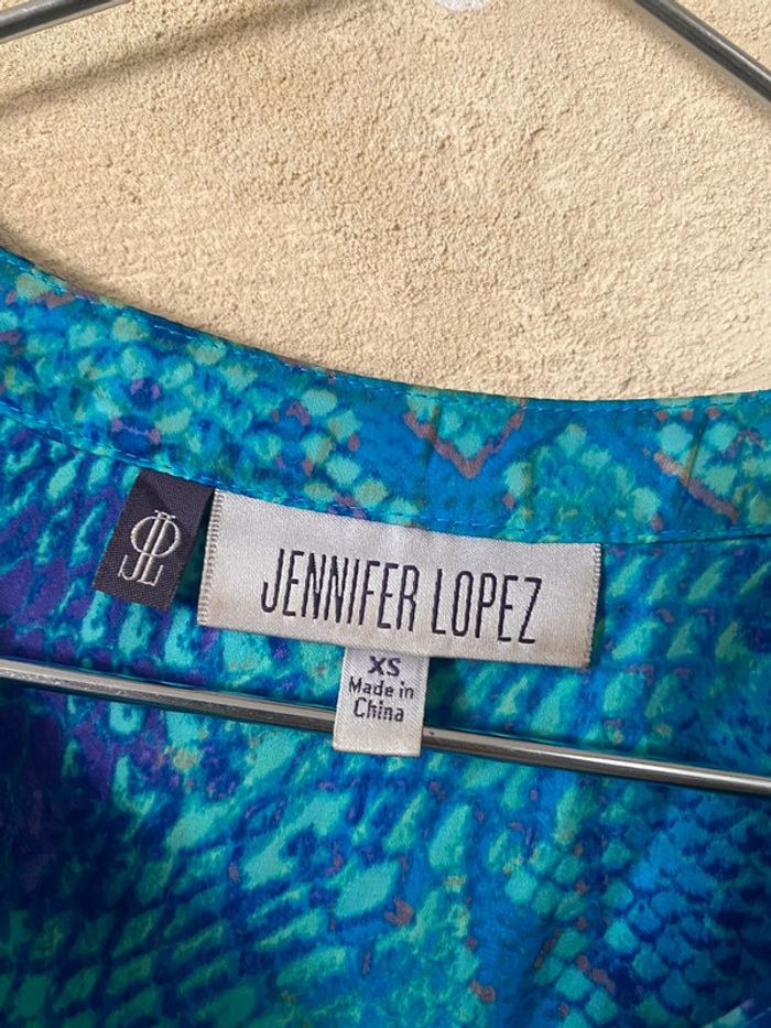 Blouse turquoise python Jennifer Lopez XS - photo numéro 7