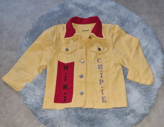 veste en jean jaune fille 2 ans - photo numéro 6