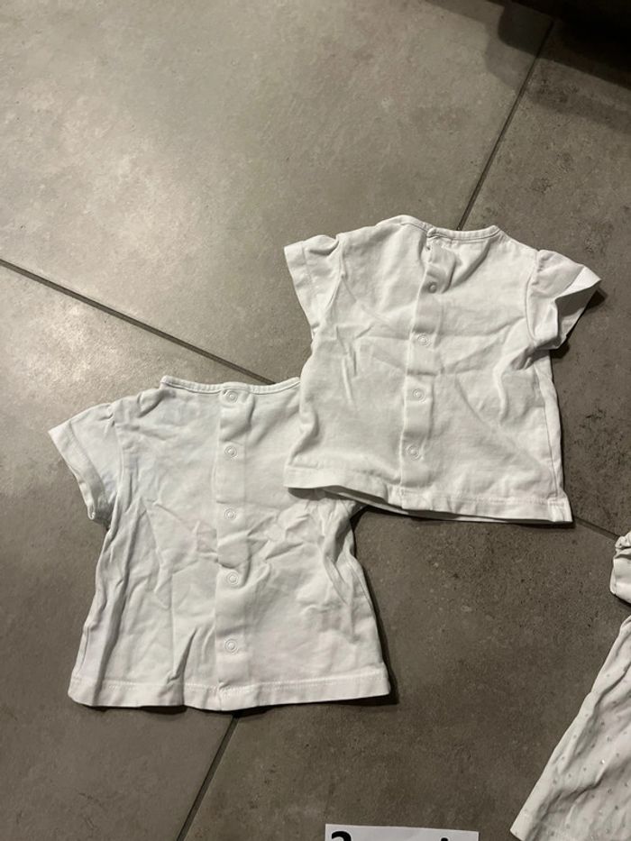 Lot tee-shirts fille 3 mois - photo numéro 4