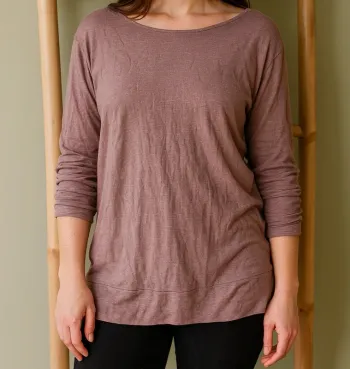 Haut manches longues femme Etam couleur mauve – Taille 38