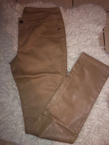 Pantalon beige scintillant