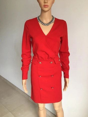 Robe rouge neuve à manches longues Morgan taille 34 (valeur 65€)