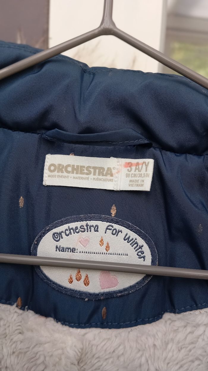 Manteau hiver fille 3 ans Orchestra - photo numéro 4