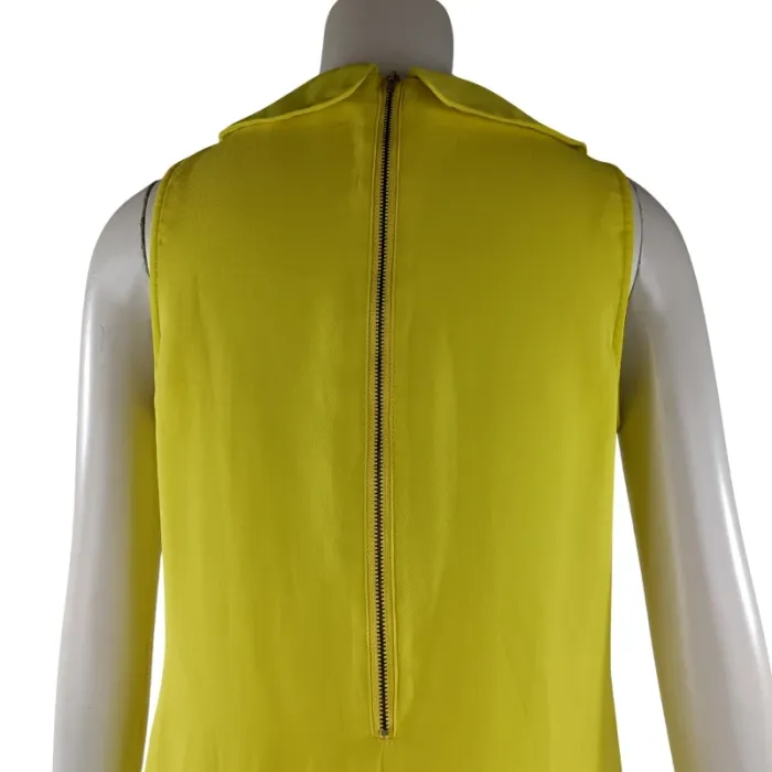 Robe jaune col claudine fluo flash Été Summer - Akoz - Taille S A1119 - photo numéro 7