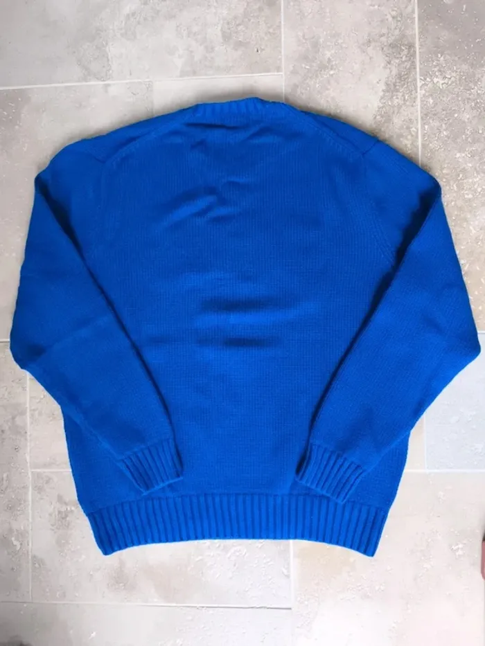 Pull col rond "Polo" bleu électrique Ralph Lauren L comme neuf - photo numéro 11