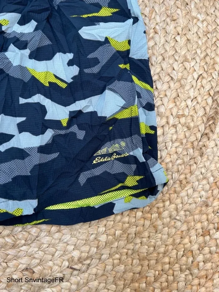Short de Bain Eddie Bauer Noir Gris Vert Homme S | Très Bon État | Swimwear Outdoor | SM169 - photo numéro 3