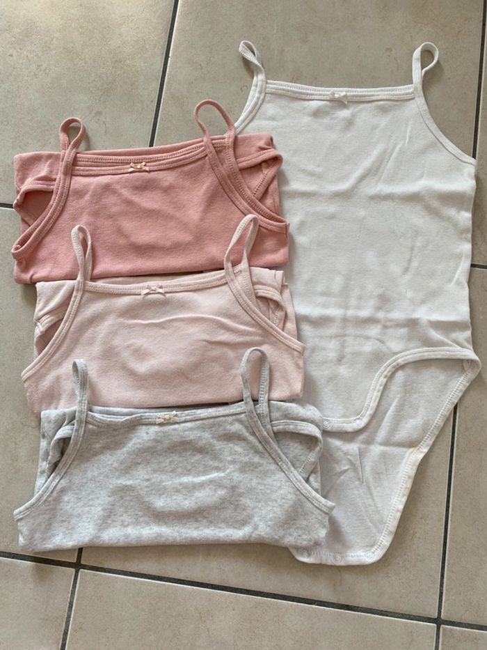 Lot de 4 body bretelles fines H&M 98 - photo numéro 3