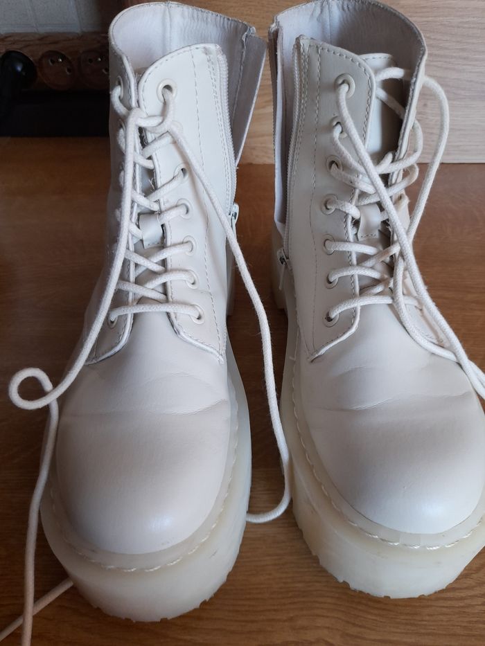 Boots pull&bear crème 36 - photo numéro 5