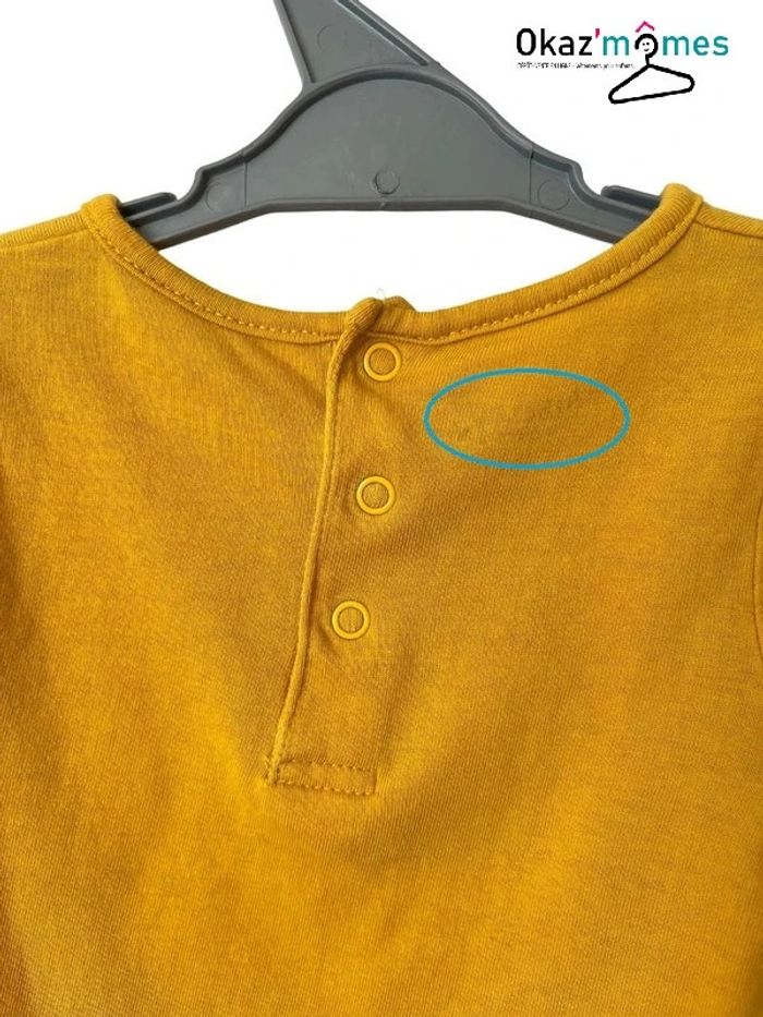 T-shirt manches longues jaune (lapin paillettes) - Bébérêve 9 mois (71cm) - photo numéro 4