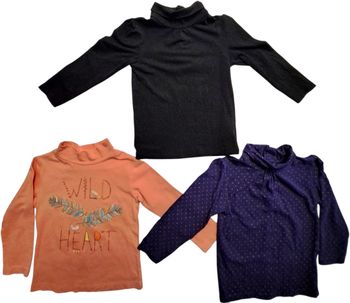 Lot de 3 t-shirts ML sous pull fille 3 ans TBE