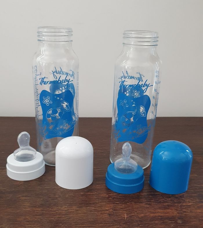 2 Biberons en verre Tétines silicone - photo numéro 2