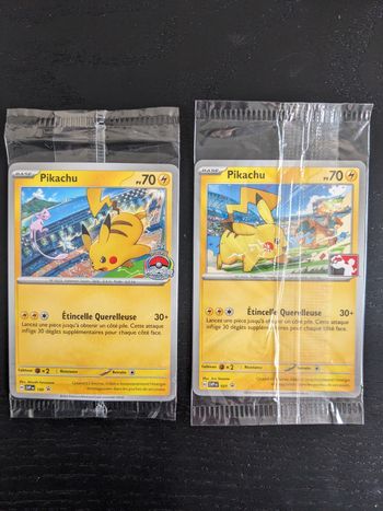 Pokémon cartes Pikachu Dracaufeu svp 101 + Pikachu Mew svp 190 sous blister