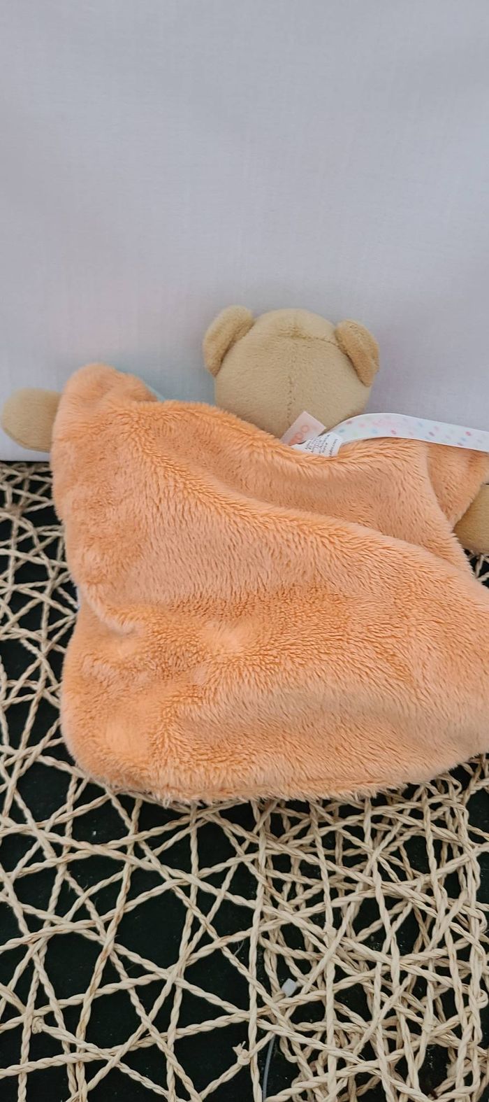 Doudou plat ours bleu rouge vert jaune pomme escargot KALOO - photo numéro 5