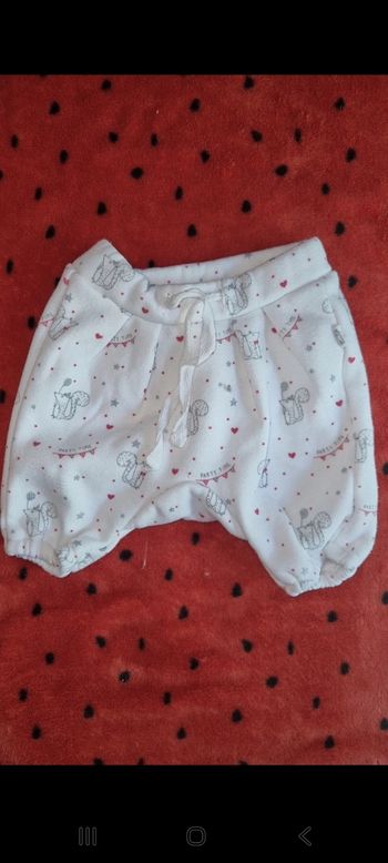 Pantalon polaire naissance 0 mois fille en bon état