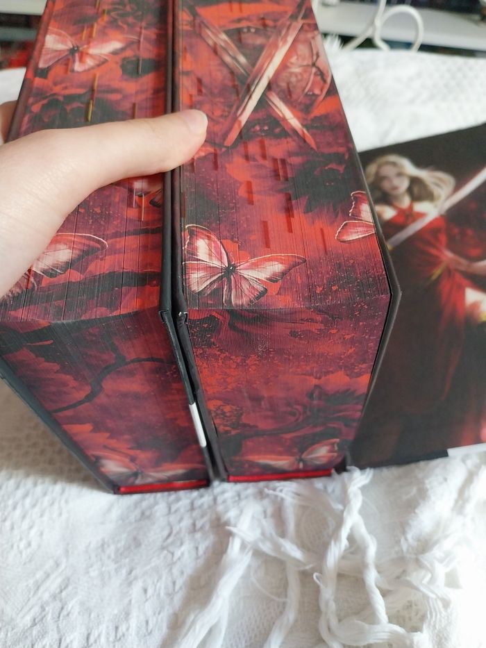 Romans La Guerre des Coeurs Égarés tomes 1 et 2 Les Braises de la guerre reliés collector jaspage Carissa Broadbent - photo numéro 3